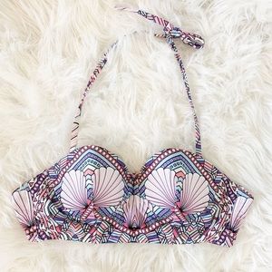 ModCloth High Dive Shell Bikini Swim Top Sz M